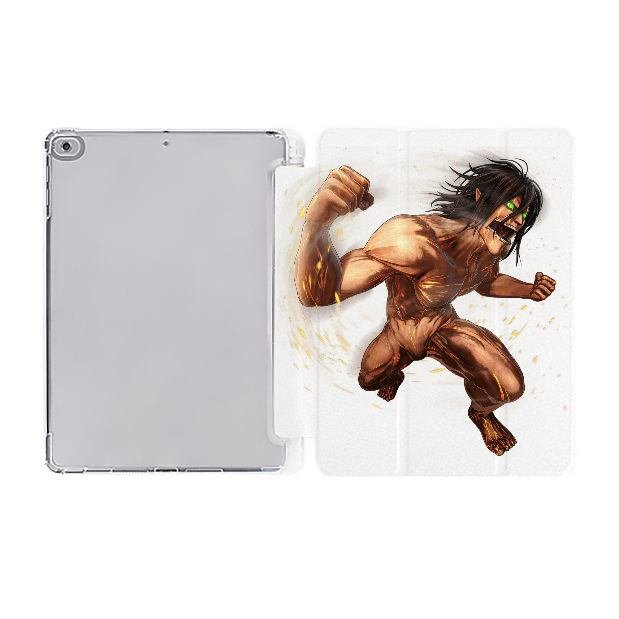 （画像用） 進撃の巨人 Attack on Titan IPad ケース ペン収納付き 三つ折りスタンド PUレザー×シリコン 対応機種9.5/10.5/10.9インチ